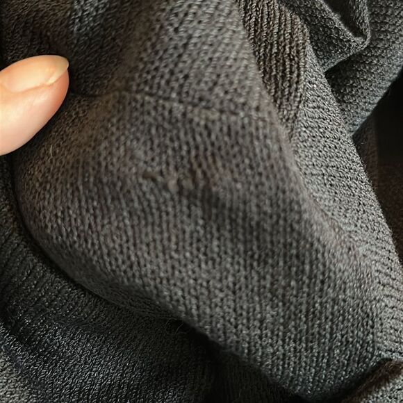 St. John by Marie Gray black knit double breasted cropped jacket - Picture 9 of 12